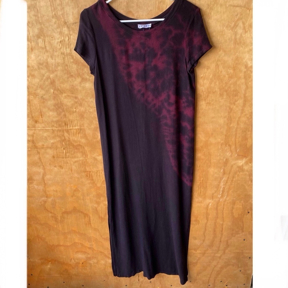 Lacausa Lightweight Tie Dye Wool Blend Maxi Dress